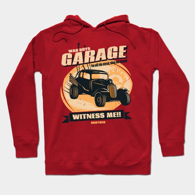 Warboys garage Hoodie by Piercek25